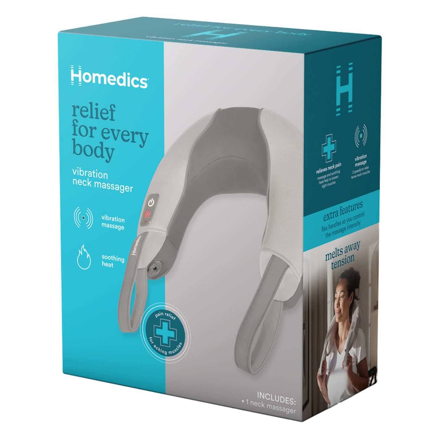 Pro Therapy Vibration Neck Massager with Soothing Heat