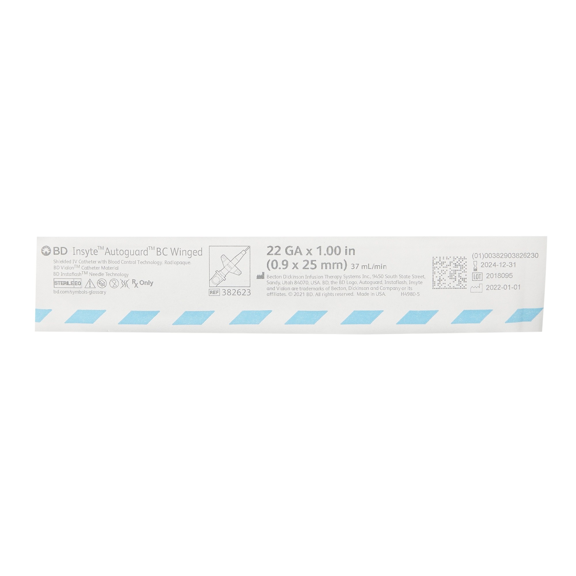 BD Insyte Autoguard BC Peripheral IV Catheter with Winged Hub thumbnail 3