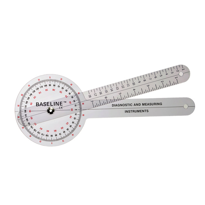 Baseline 360 Degree Transparent Plastic Goniometer thumbnail 1