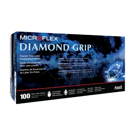 MICROFLEX Diamond Grip Powder-Free Latex Exam Gloves thumbnail 1