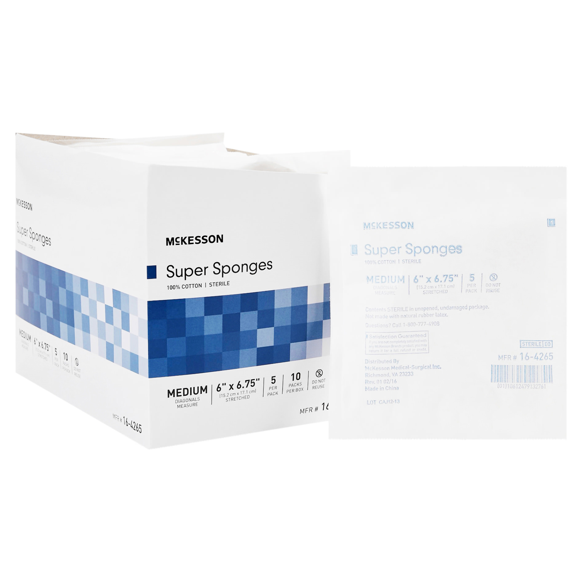 McKesson Cotton Super Sponges Fluff Dressing - Main image