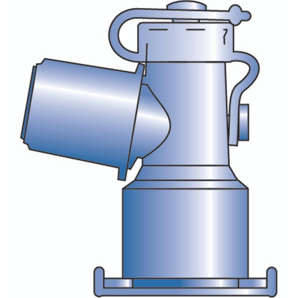 Pneupac Nonsterile Standard Single Swivel Adapter, 15mm Angled
