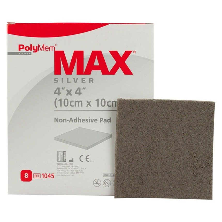 Polymem Max Silver Non-Adhesive Foam Pad Dressing - Main image