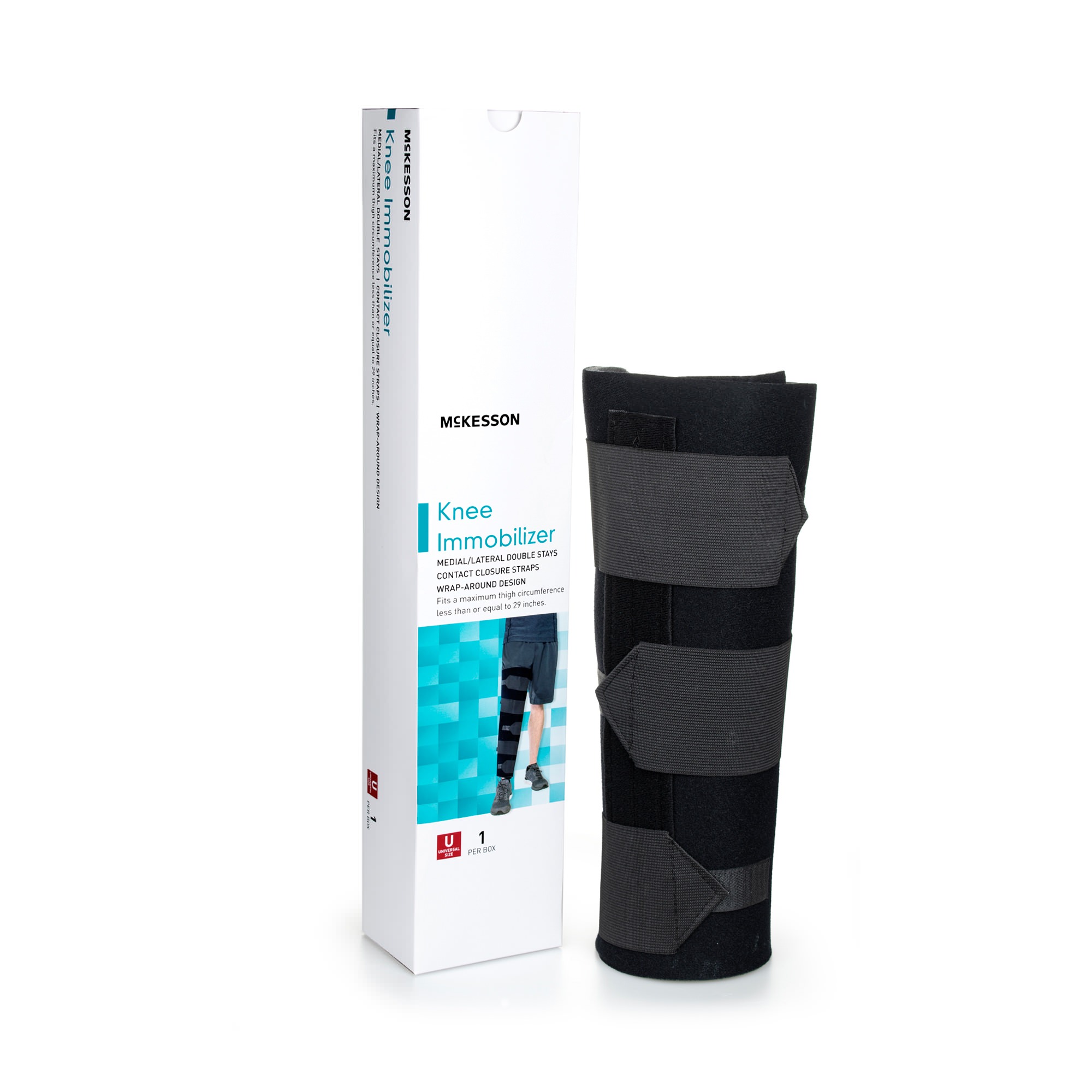 McKesson Knee Immobilizer Black Left or Right Knee