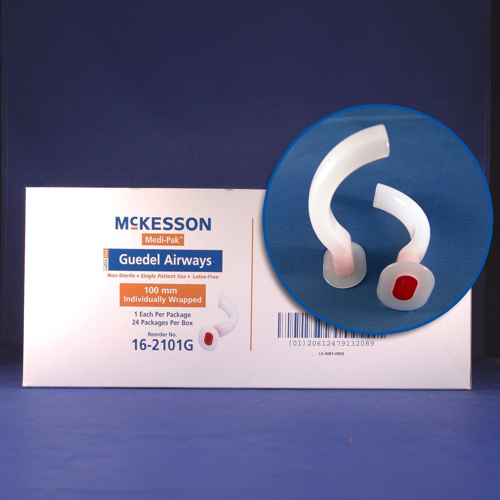 McKesson Guedel Oropharyngeal Airway NonSterile Single Patient Use - Main image