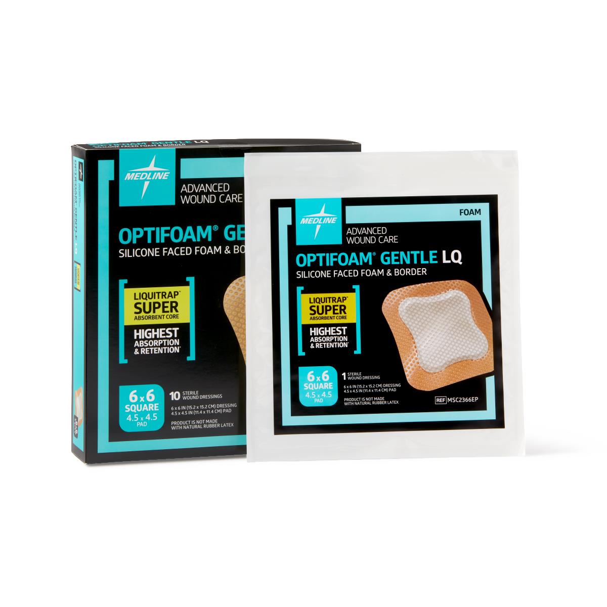 Optifoam Gentle LQ Silicone-faced Foam Dressings