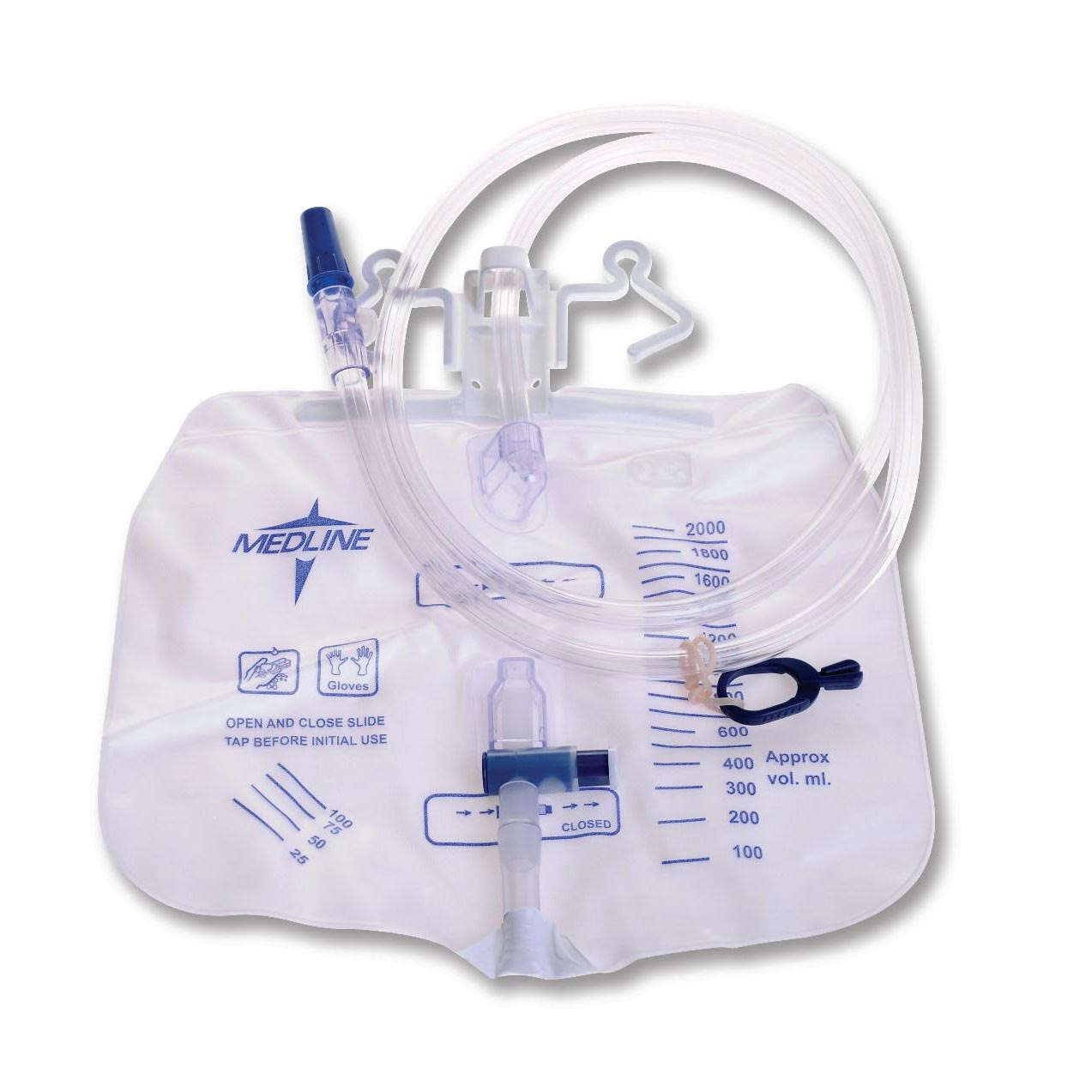 Medline Drainage Bag with Antireflux Tower and Slide-Tap Drainage Port thumbnail 1