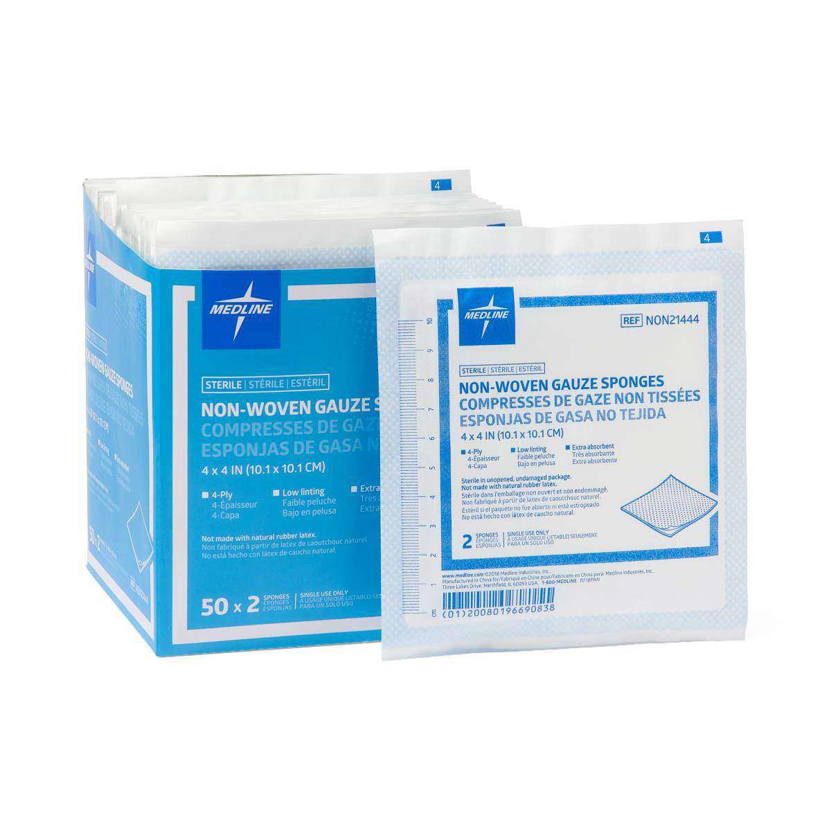 Medline Standard Nonwoven Gauze Sponges thumbnail 1