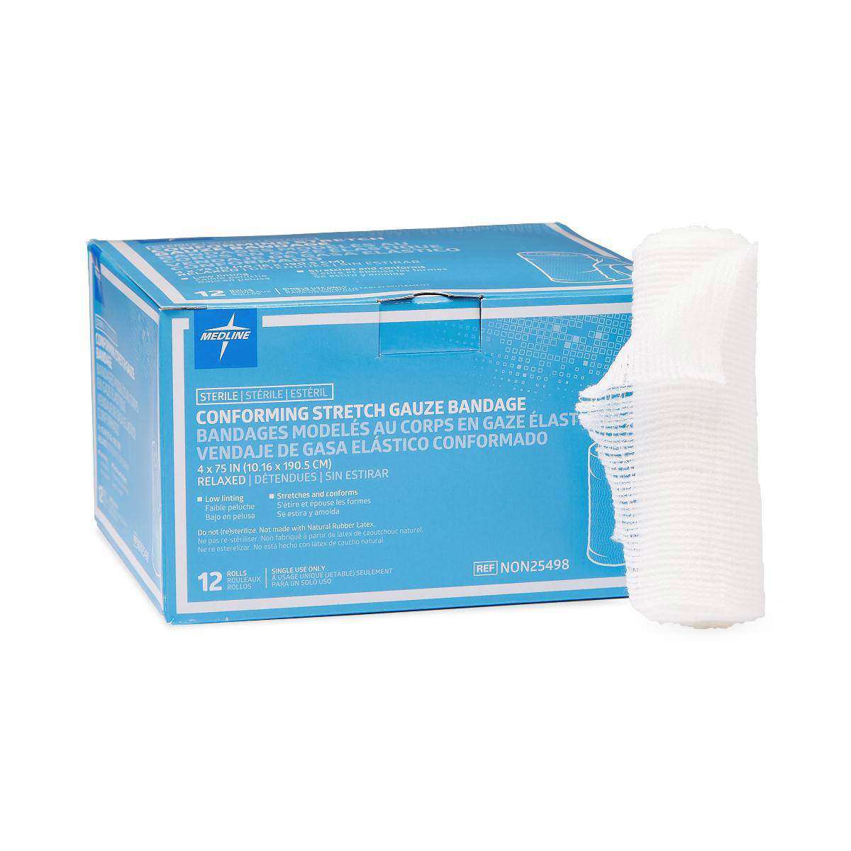 Medline Sterile Conforming Stretch Gauze Bandage - Main image