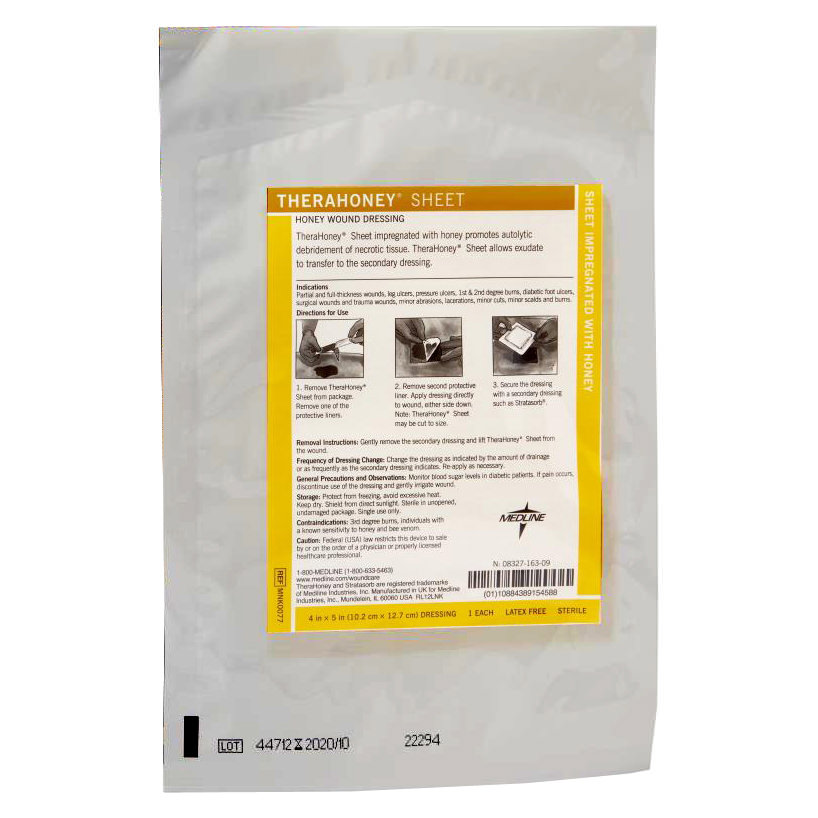 Medline TheraHoney Honey Dressing Sheet thumbnail 1