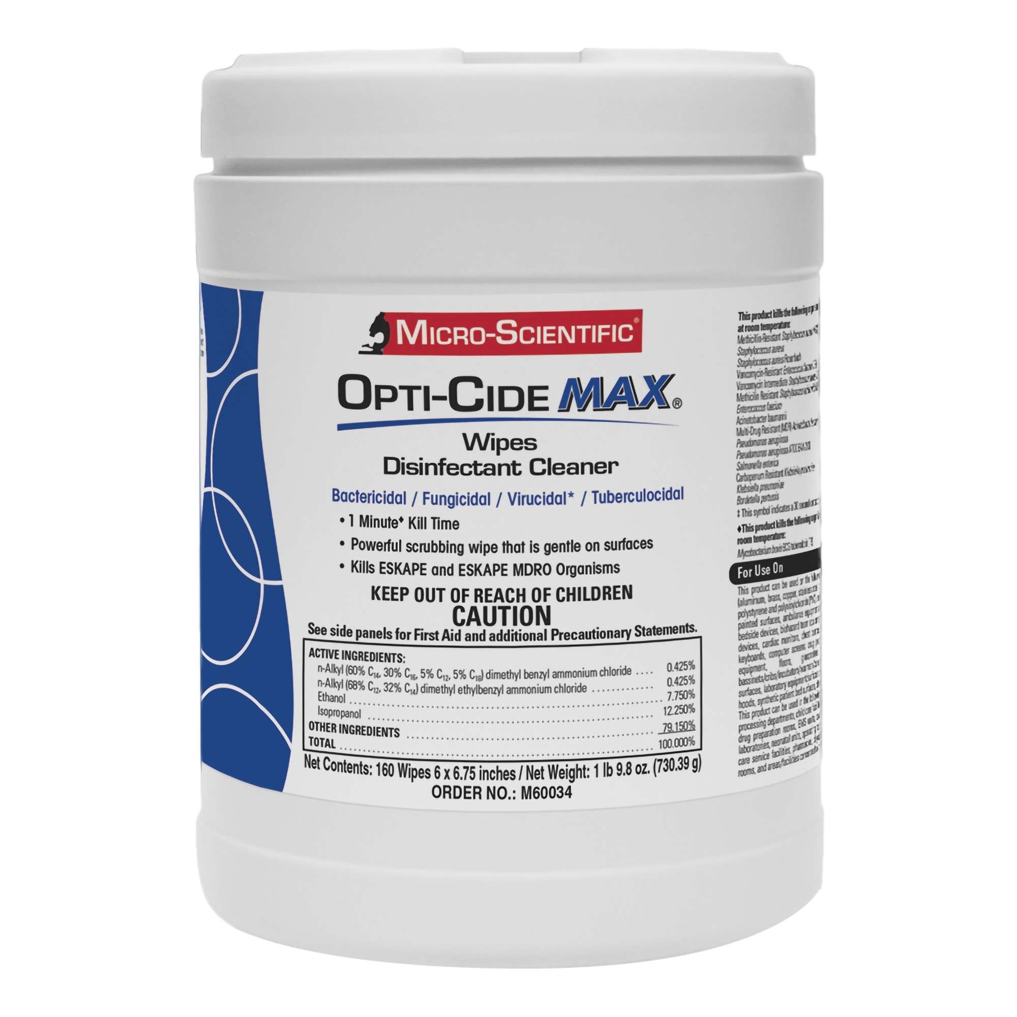 Opti-Cide Max Surface Disinfectant Cleaner Canister Wipe, 6 x 6-3/4 Inch thumbnail 1