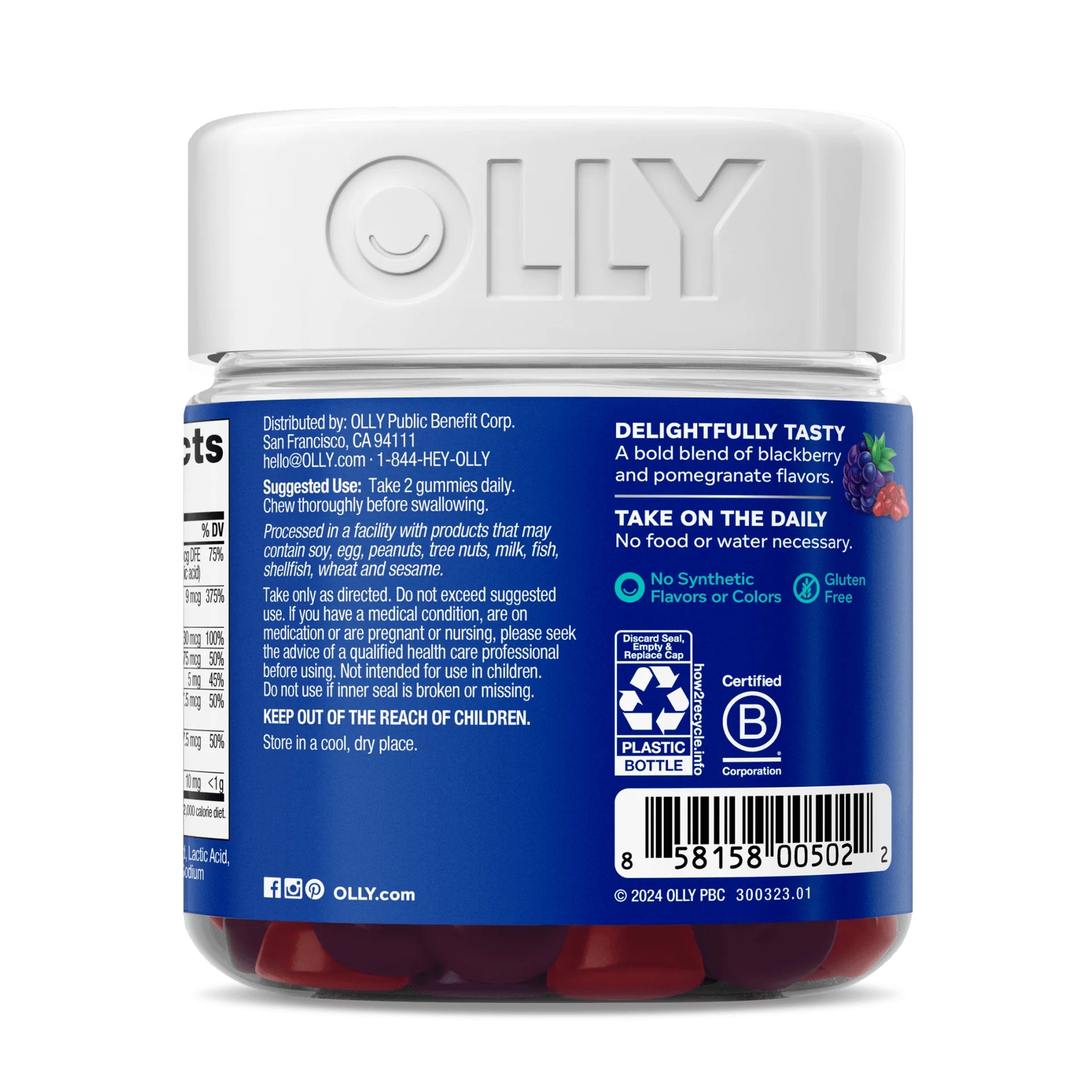 OLLY Men's Multi-Vitamins, Zinc Supplement Gummies - Bottle of 90 thumbnail 3