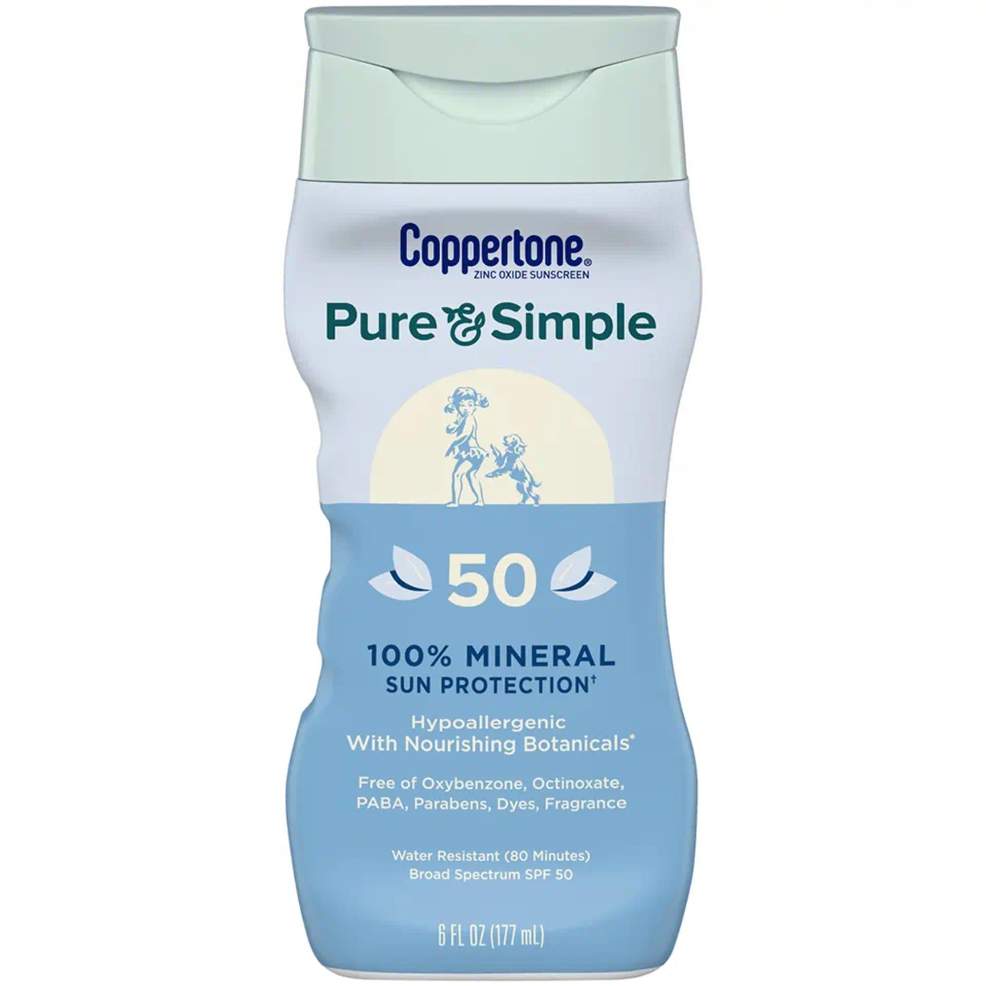 Coppertone Pure and Simple Zinc Oxide Sunscreen SPF 50, 6 oz - Each - Main image