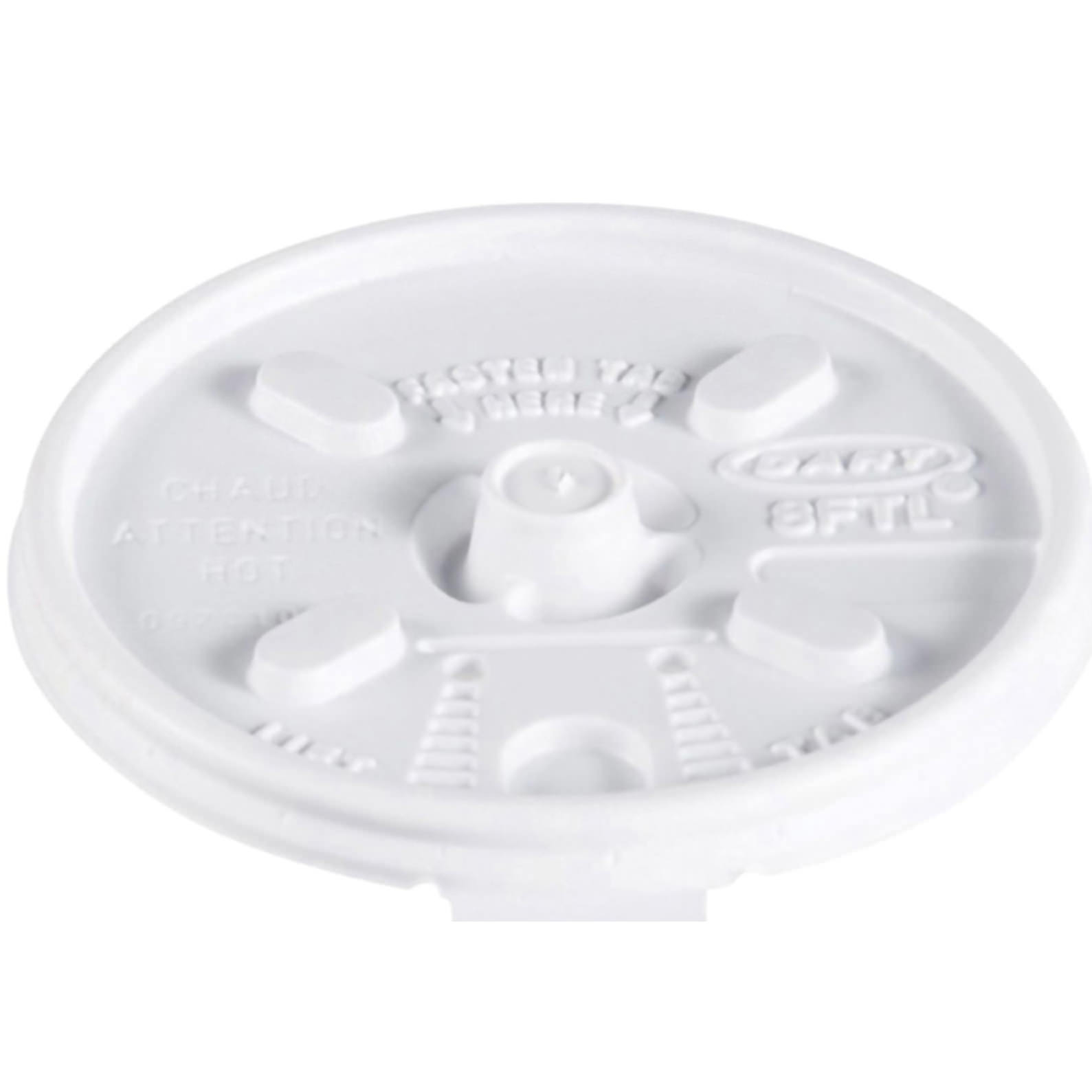 Dart 8 oz White Disposable Drinking Cup Lid thumbnail 1