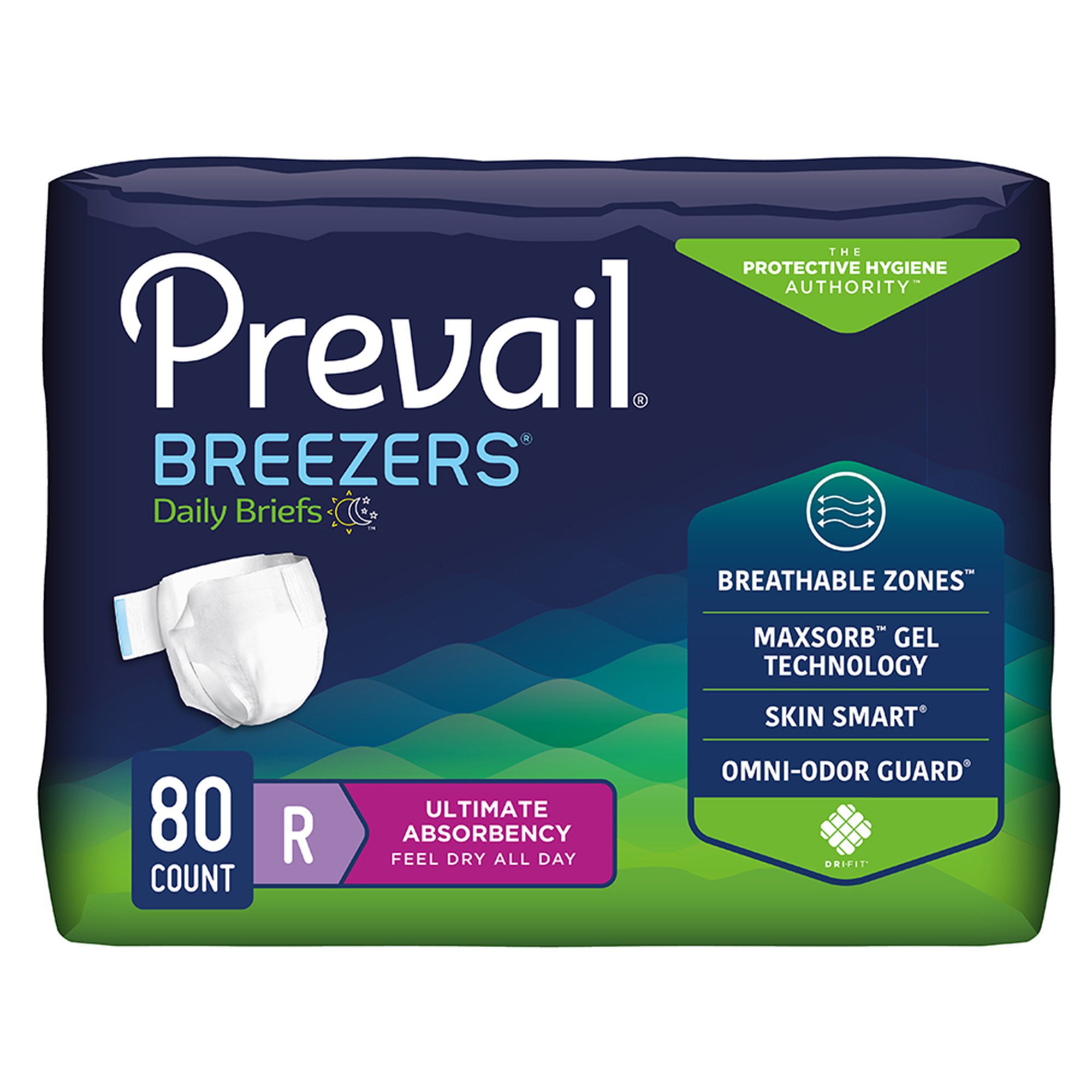 Prevail Breezers Adult Daily Briefs, Ultimate Absorbency - Main image