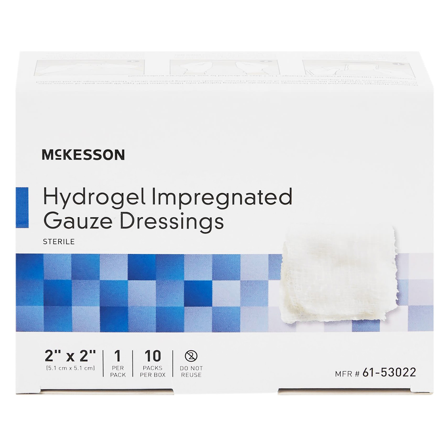 McKesson Hydrogel Gauze Dressing White Square Sterile thumbnail 2