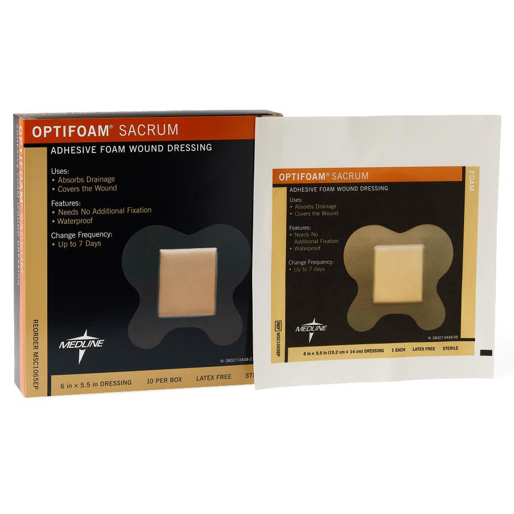 Optifoam Sterile Sacrum Adhesive Foam Dressing