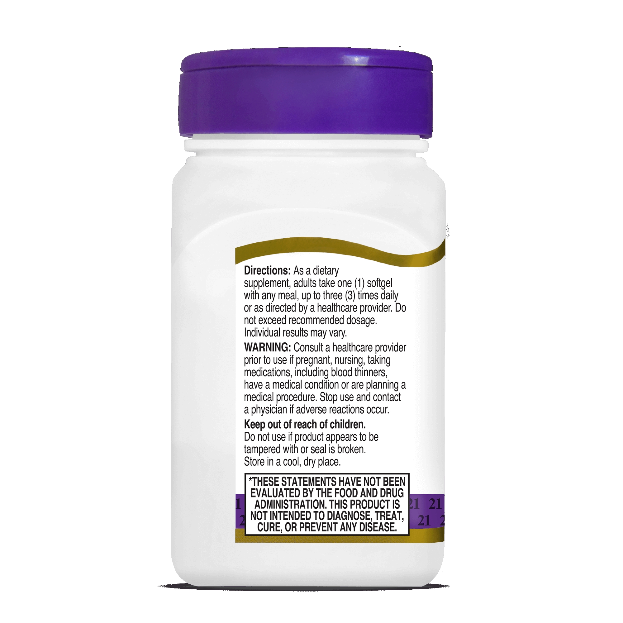 21st Century Fish Oil Omega 3 Supplement Softgels - Bottle of 60 thumbnail 2