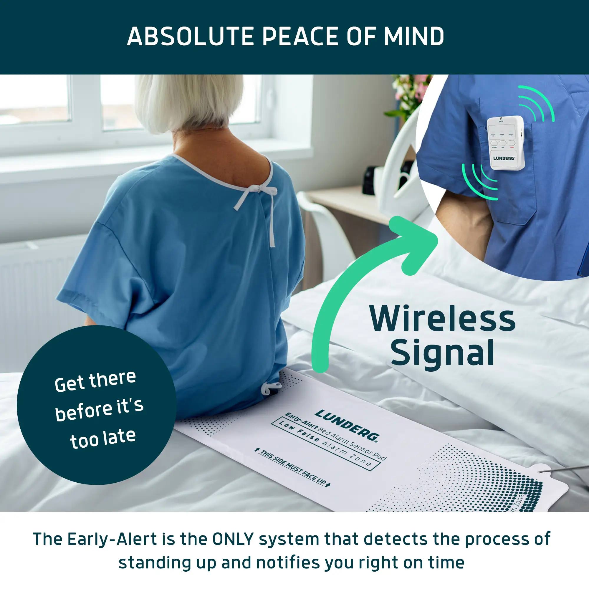 Lunderg Bed Alarm System for Elders with Wireless Sensor Pad and Monitor thumbnail 2