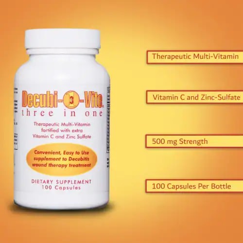 Decubivite Three In One Multivitamin Supplement Capsules, 500 mg thumbnail 3