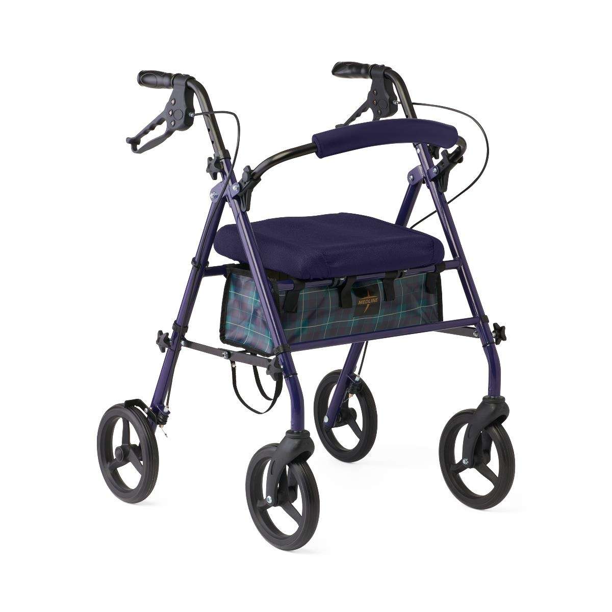 Medline Basic Steel Rollator with Microban, 8" Wheels thumbnail 1