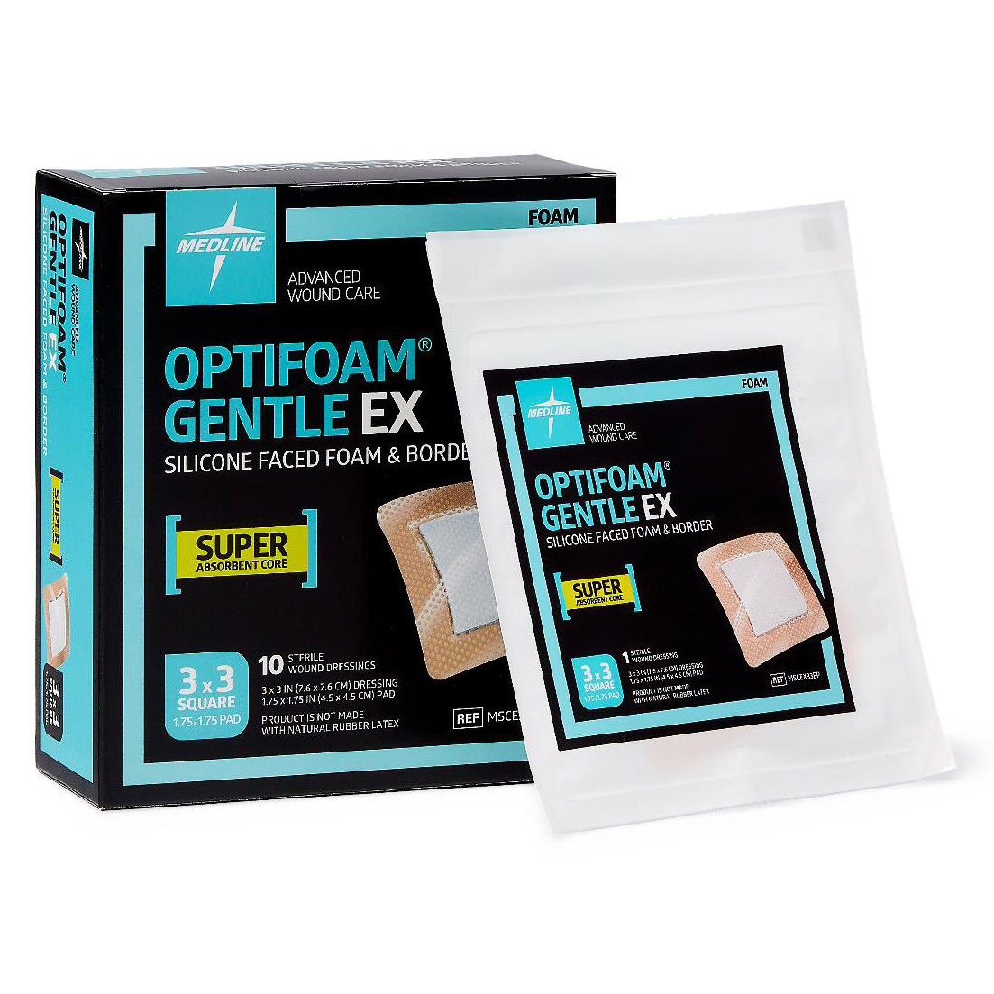 Medline Optifoam Gentle EX Silicone-Faced Foam Dressing thumbnail 3