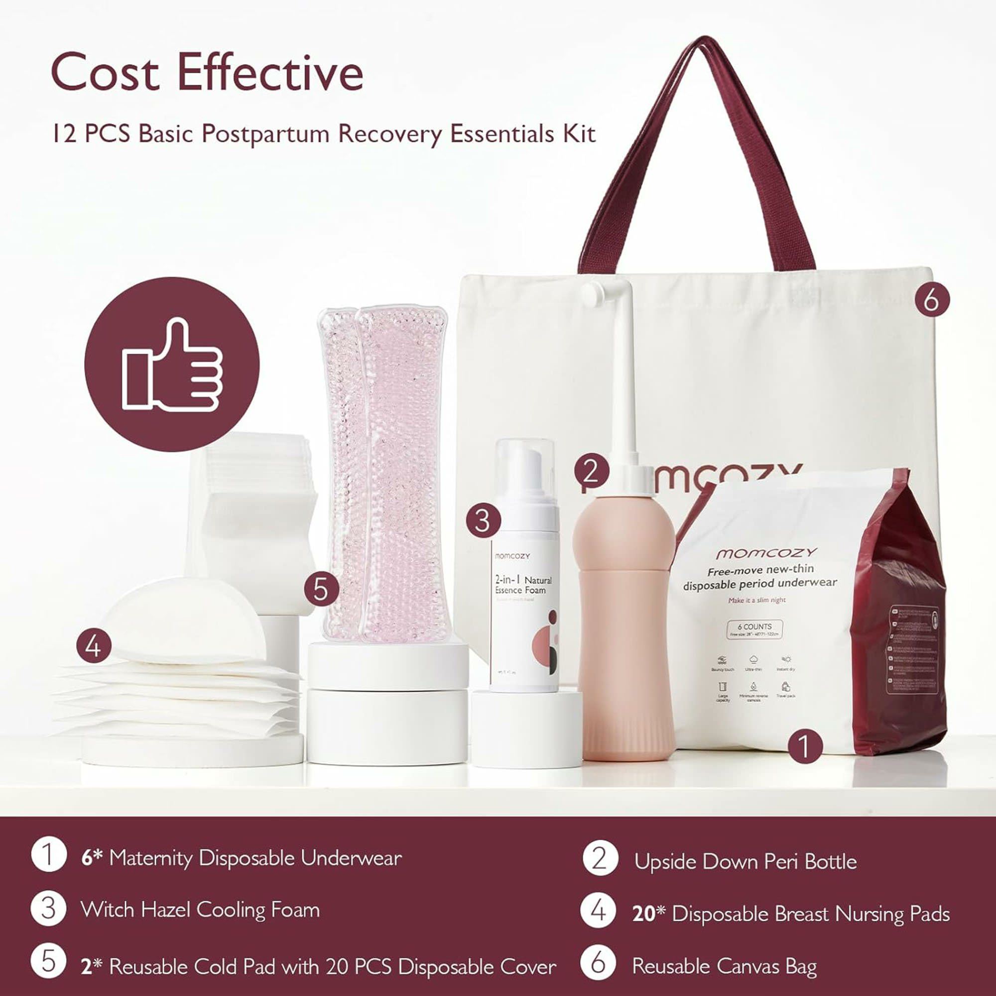 Momocozy Postpartum Recovery Essentials Kit - Case of 1 thumbnail 2