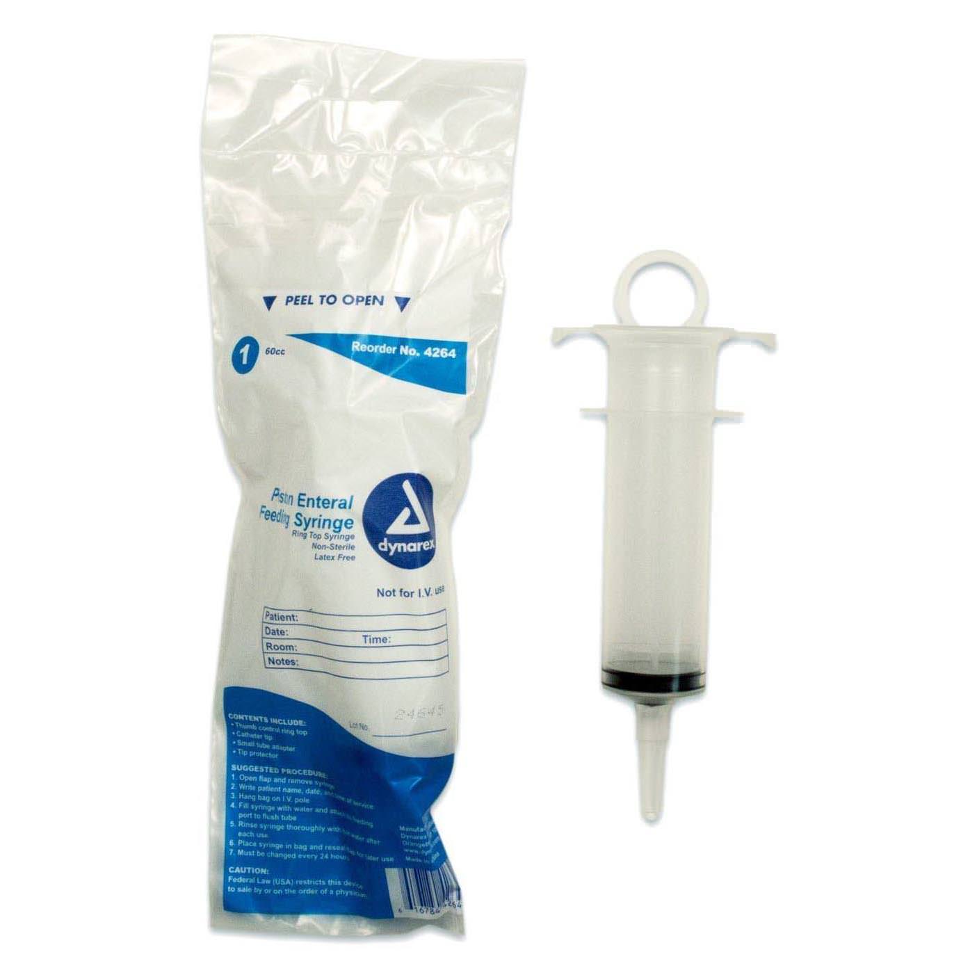 Dynarex Piston Enteral Feeding Syringes, Ring Top thumbnail 3