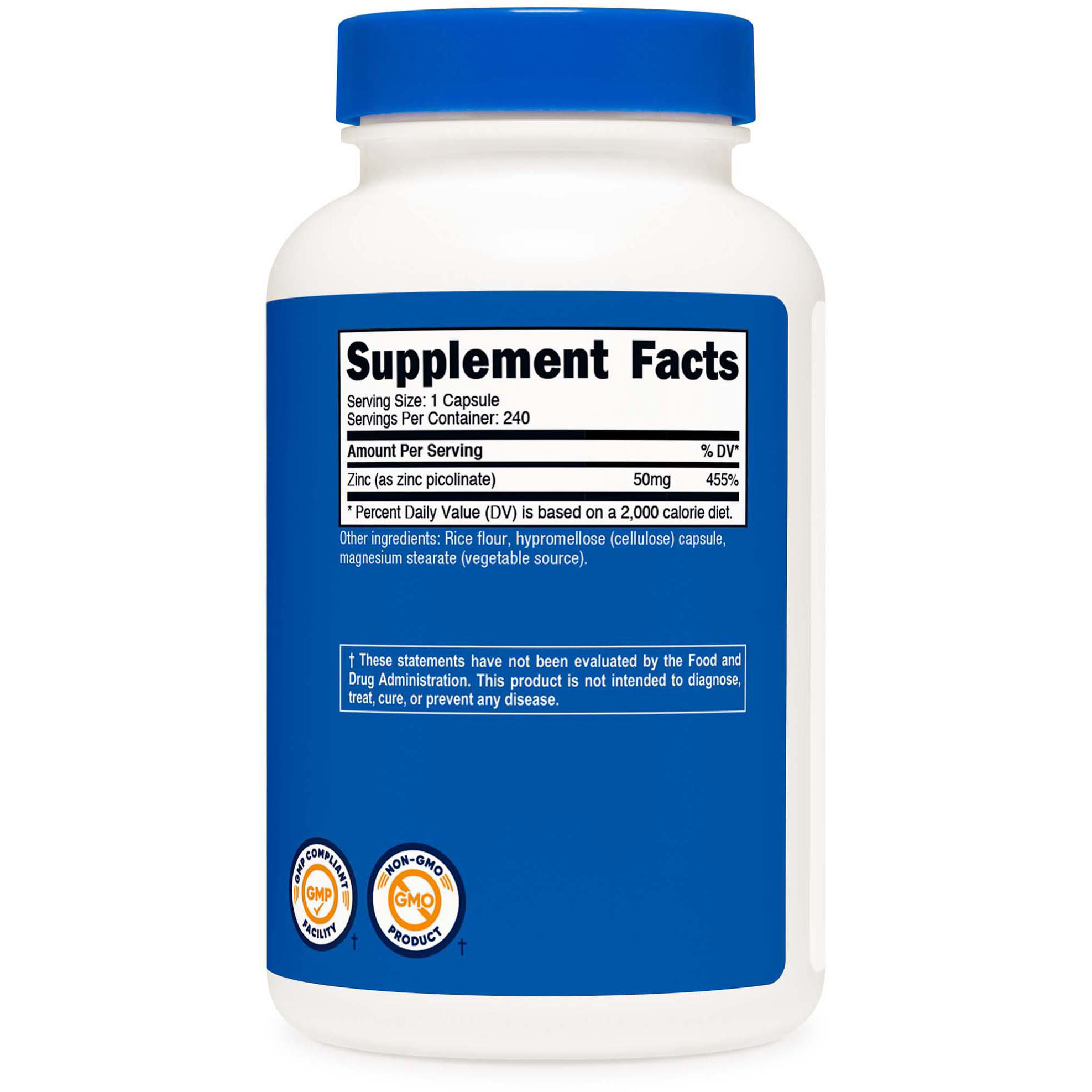 Nutricost Zinc Picolinate Capsules thumbnail 2