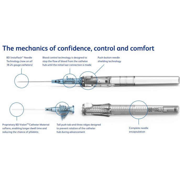 BD Insyte Autoguard BC Peripheral IV Catheter with Straight Hub thumbnail 2