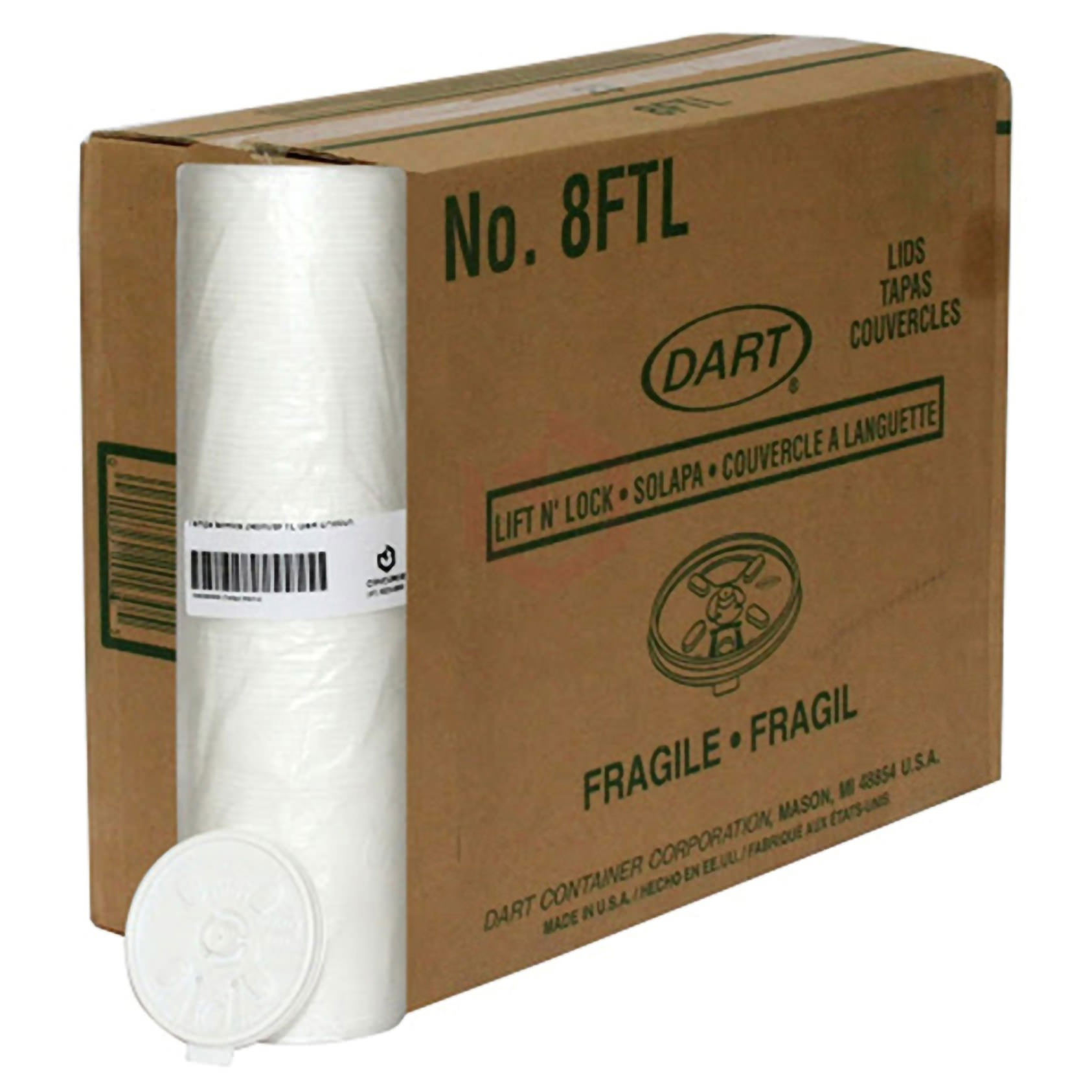Dart 8 oz White Disposable Drinking Cup Lid thumbnail 3