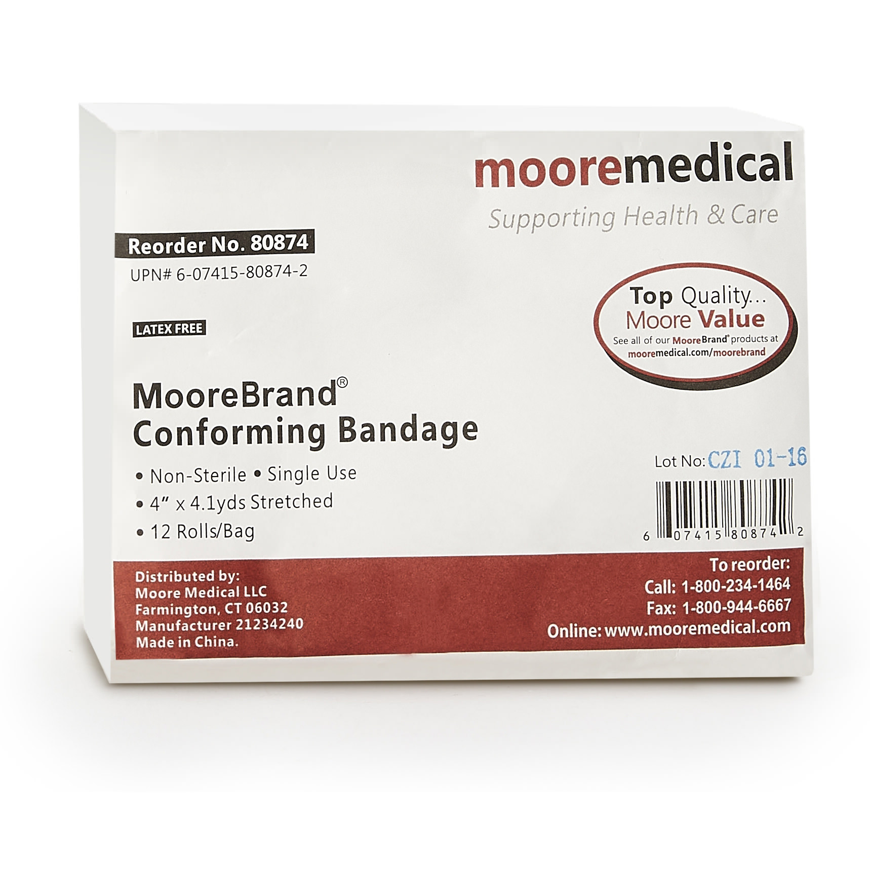 McKesson Conforming Bandage White Roll Shape NonSterile - Main image