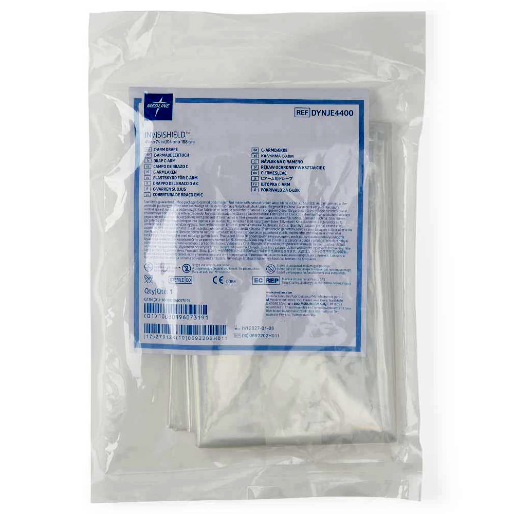 Medline Full-Size C-Arm Surgical Drape, 41 x 74, Case of 20