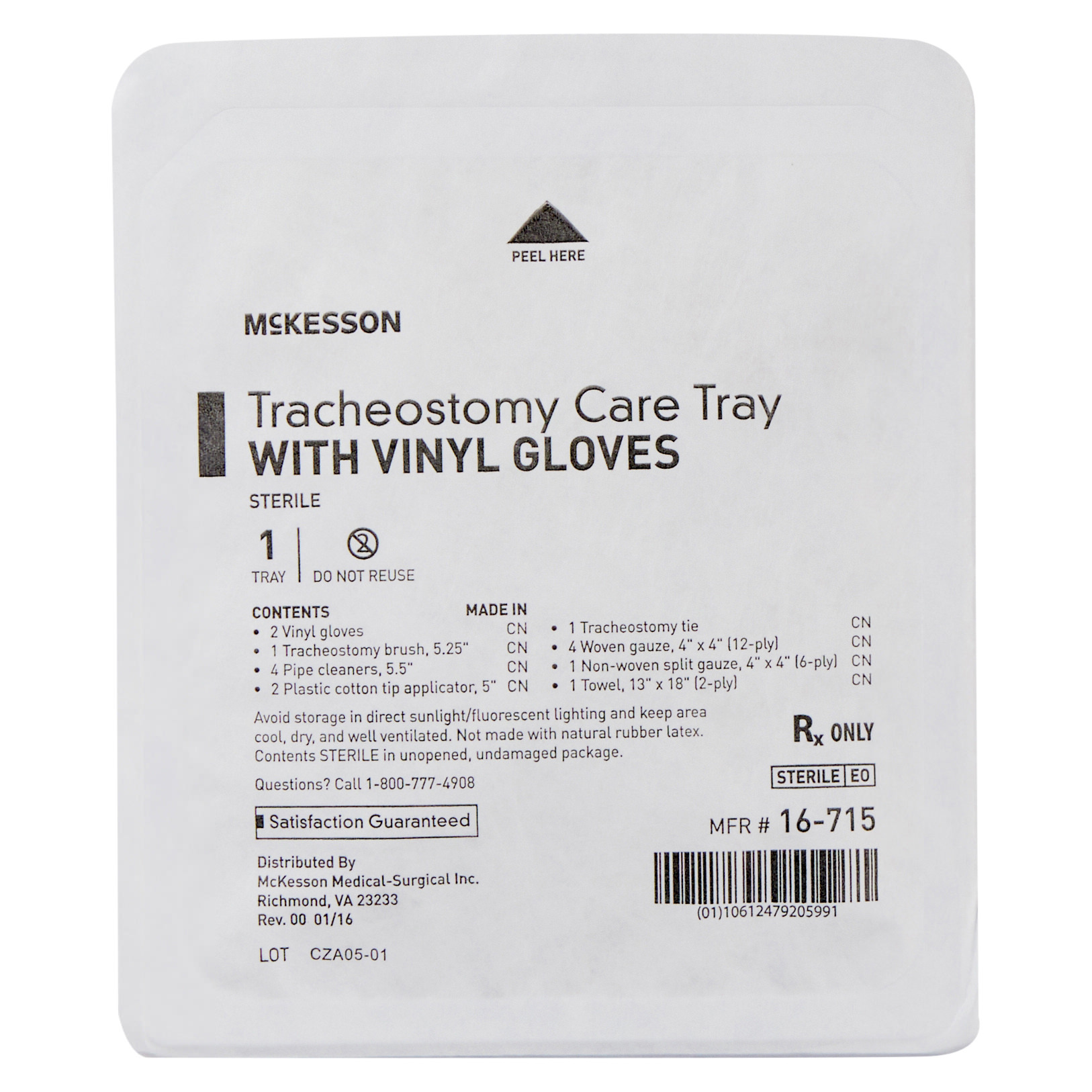 McKesson Tracheostomy Care Tray thumbnail 2