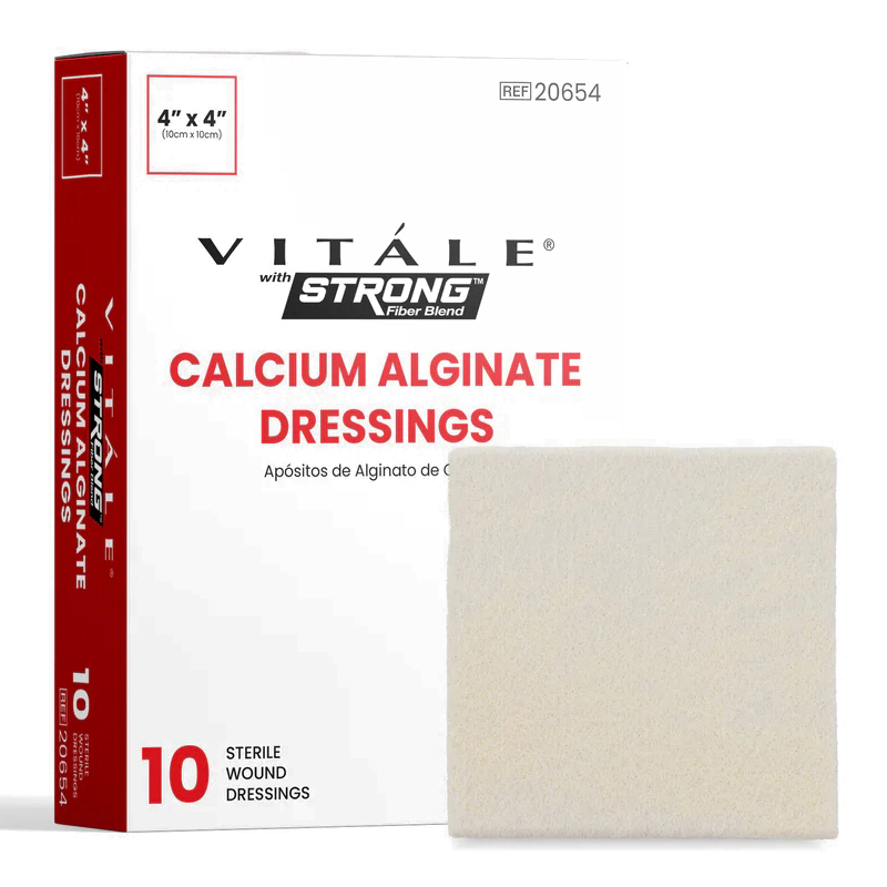 Vitale STRONG Calcium Alginate Dressings 4x8 Inch