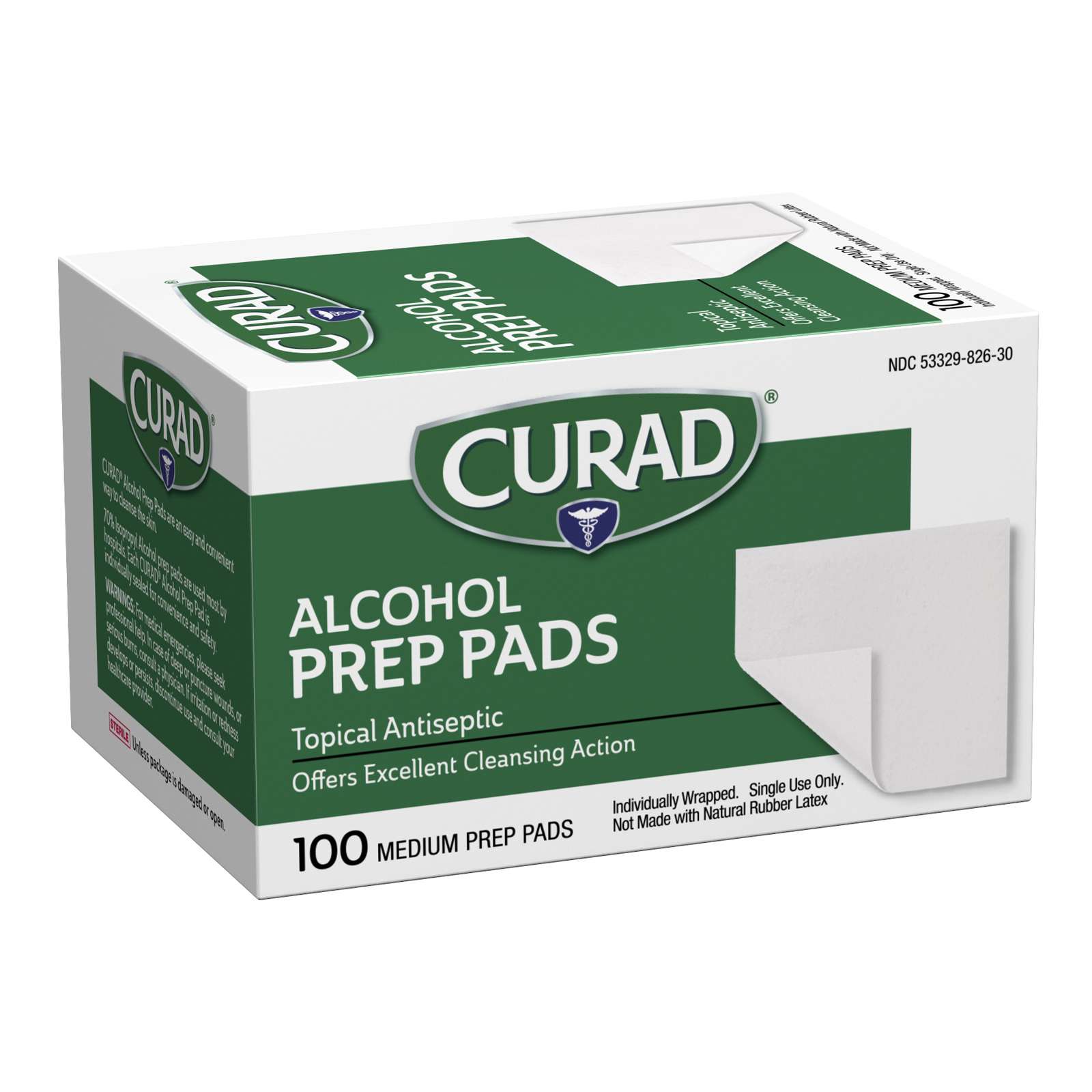 thumbnail image 2 of Webcol Cardinal Medium Alcohol Prep Pads – 400 Count (2 Boxes), USA Made 2 of 5