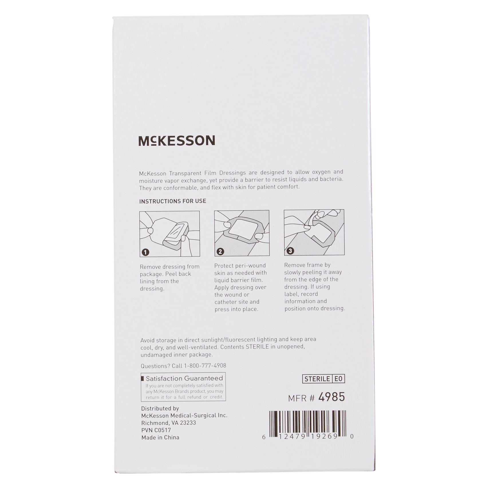 McKesson Frame Style Transparent Film Dressing thumbnail 4