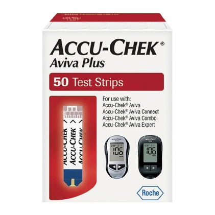 Accu-Chek Aviva Plus Blood Glucose Test Strips, 50 Strip