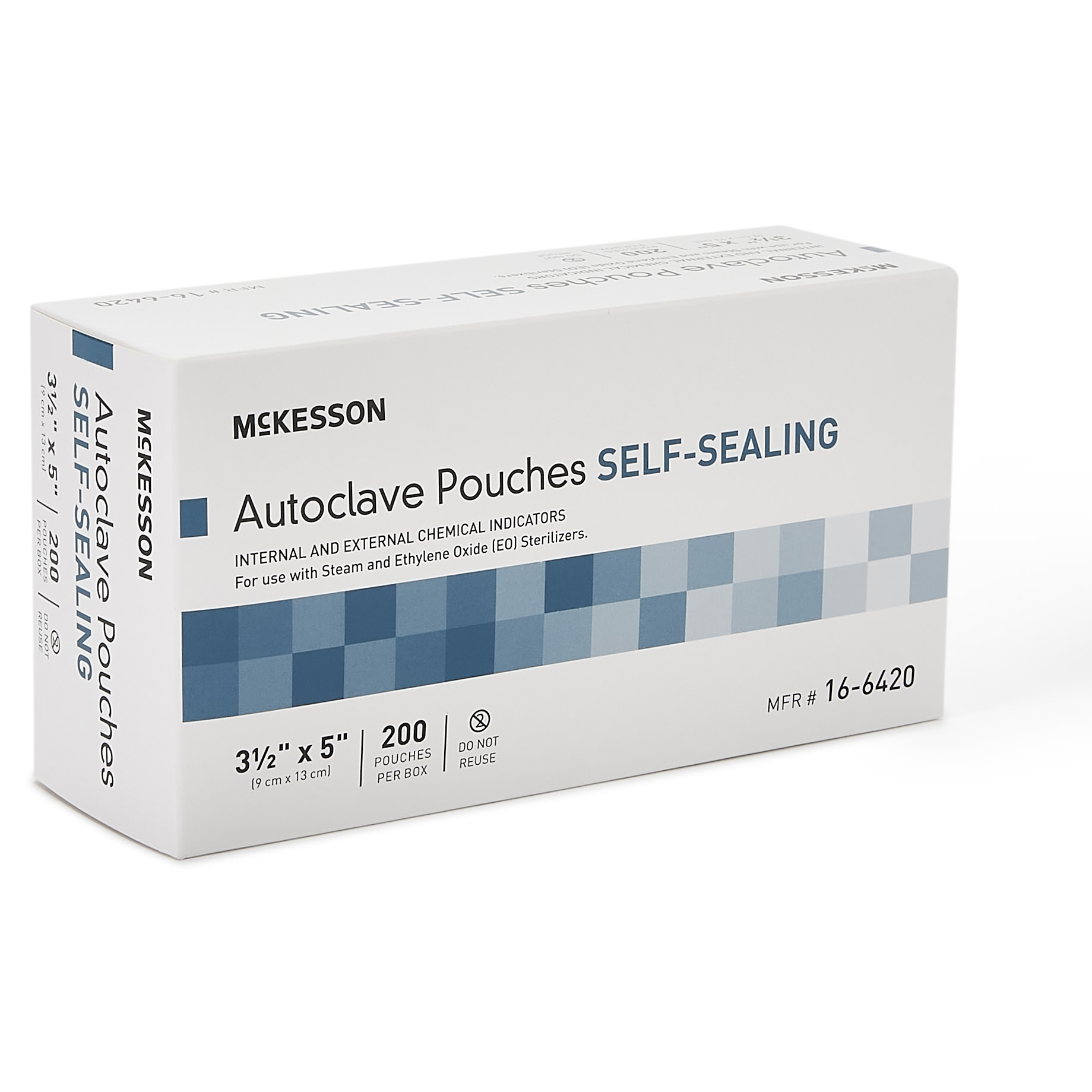 McKesson Sterilization Pouch Transparent, Blue-White thumbnail 3