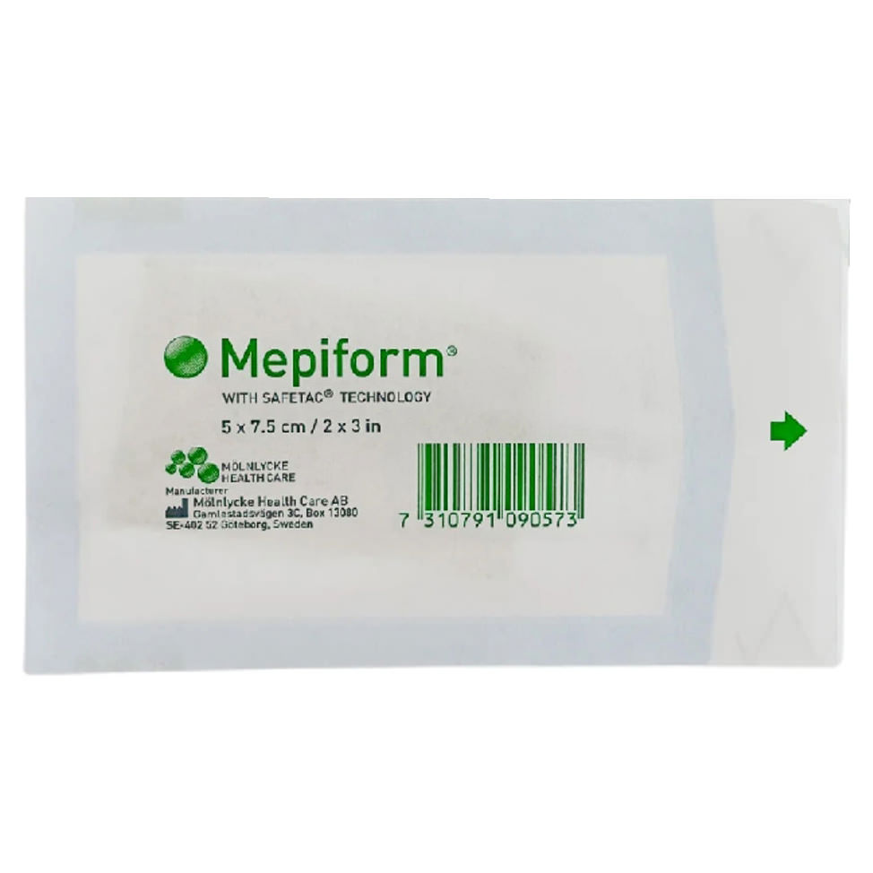 Mepiform 4 x 7 Inch Silicone Dressing for Scar Care