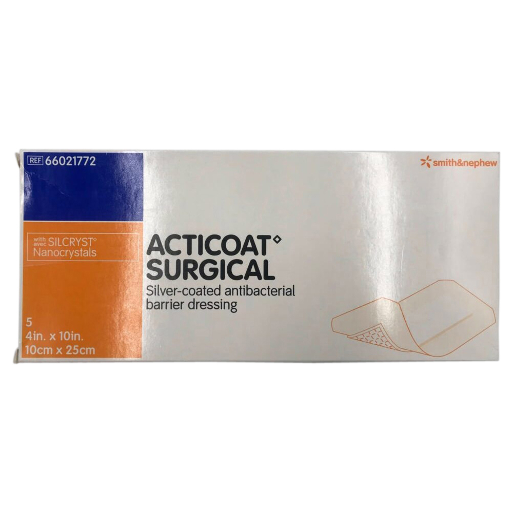 acticoat silver dressing which side down Smith & Nephew 66000789 - ACTICOAT 10X 10CM