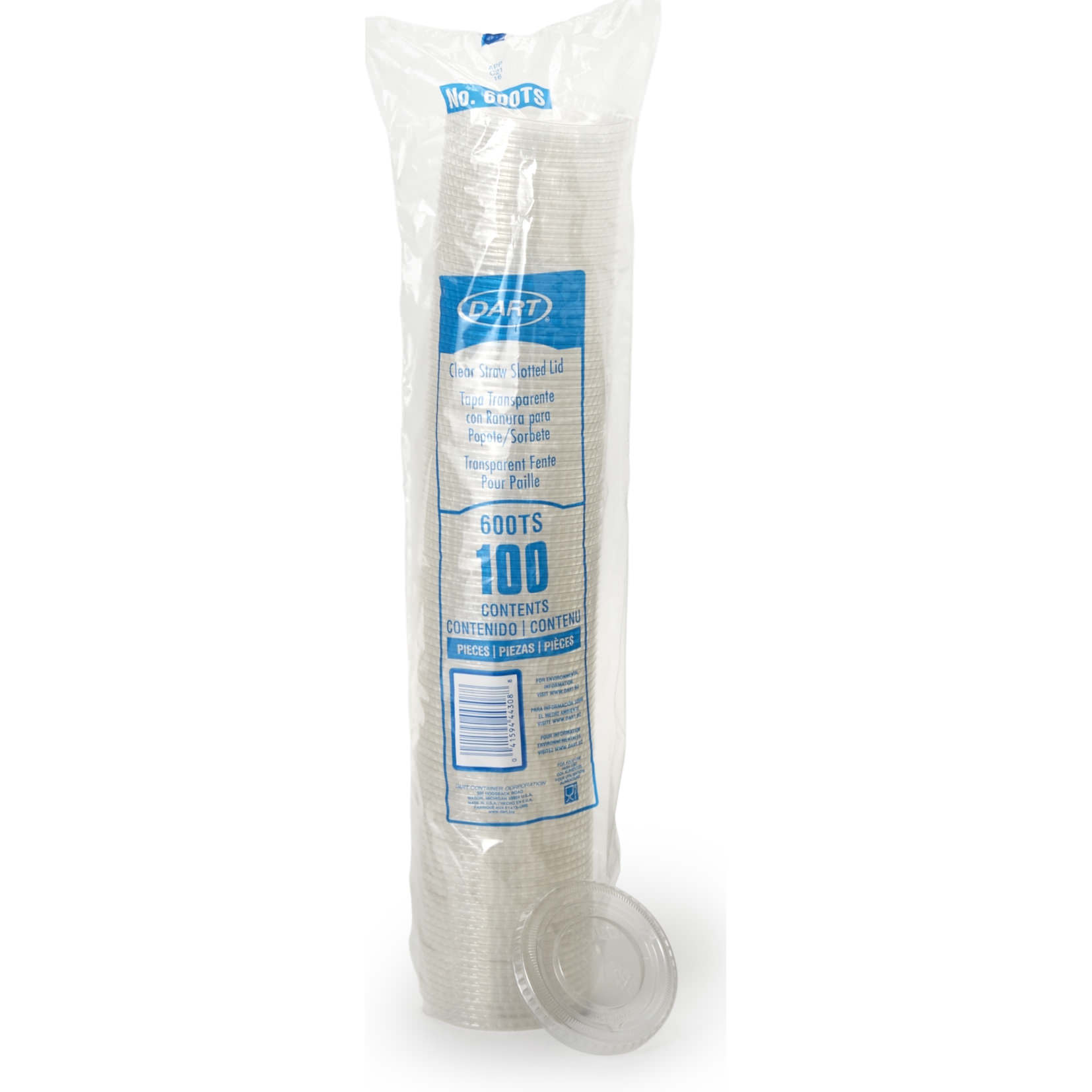 Dart Plastic Disposable Drinking Cup Lid, 9 oz thumbnail 1