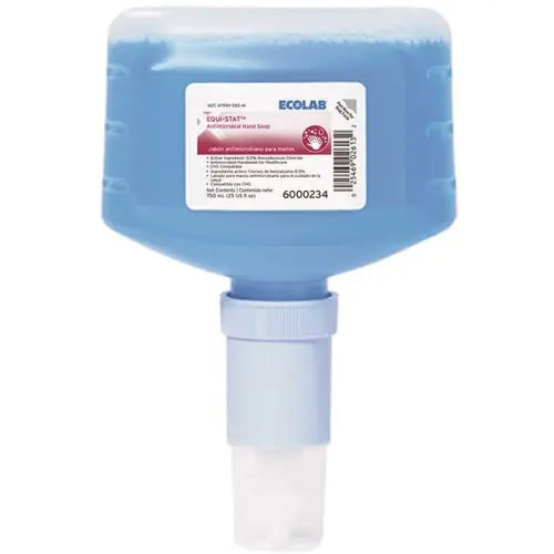 Equi-Stat Antimicrobial Liquid Soap Dispenser Refill Bottle, 750 mL - Case of 6 - Main image