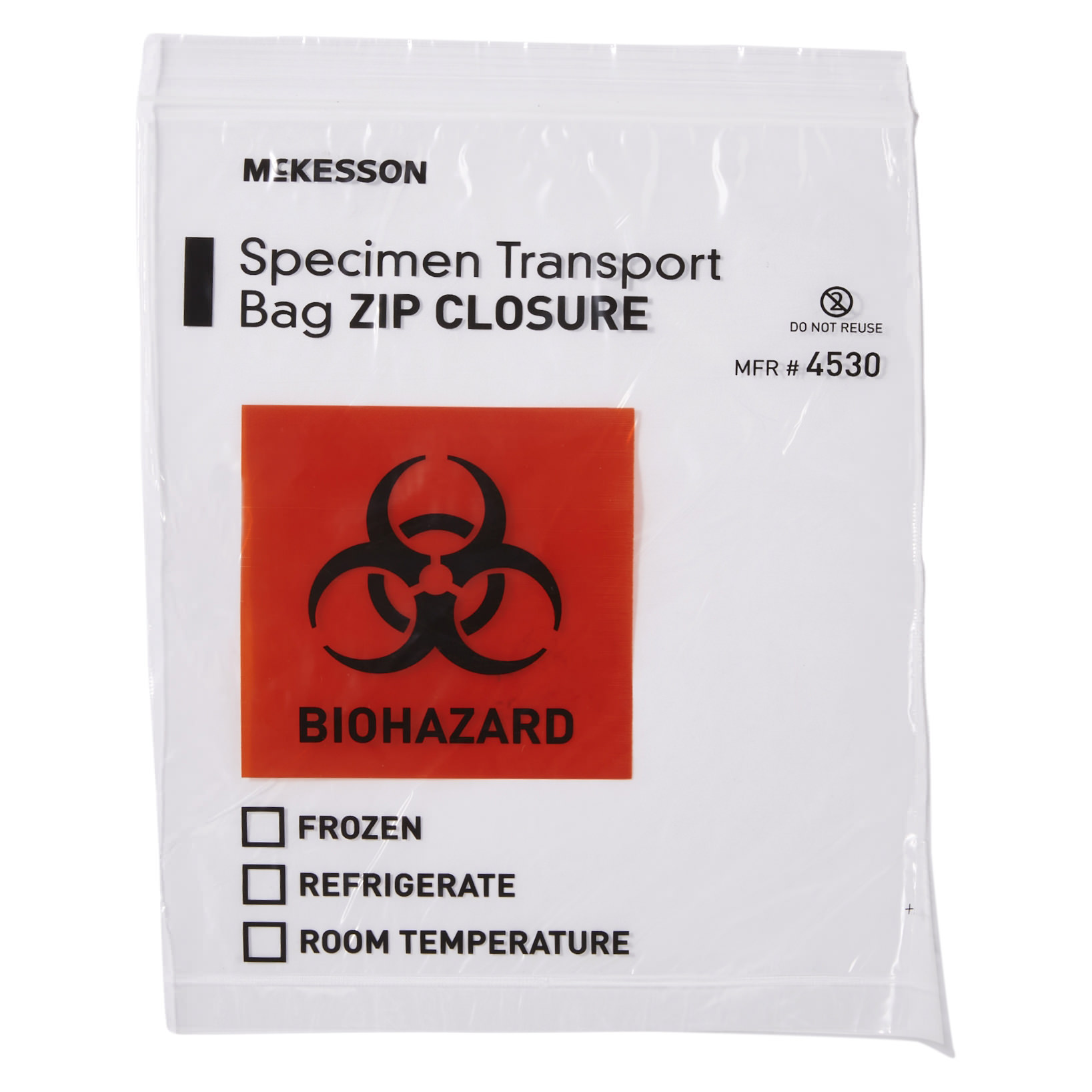 McKesson Specimen Transport Bag, 8 x 10 Inch, Zip Closure - Case 1000
