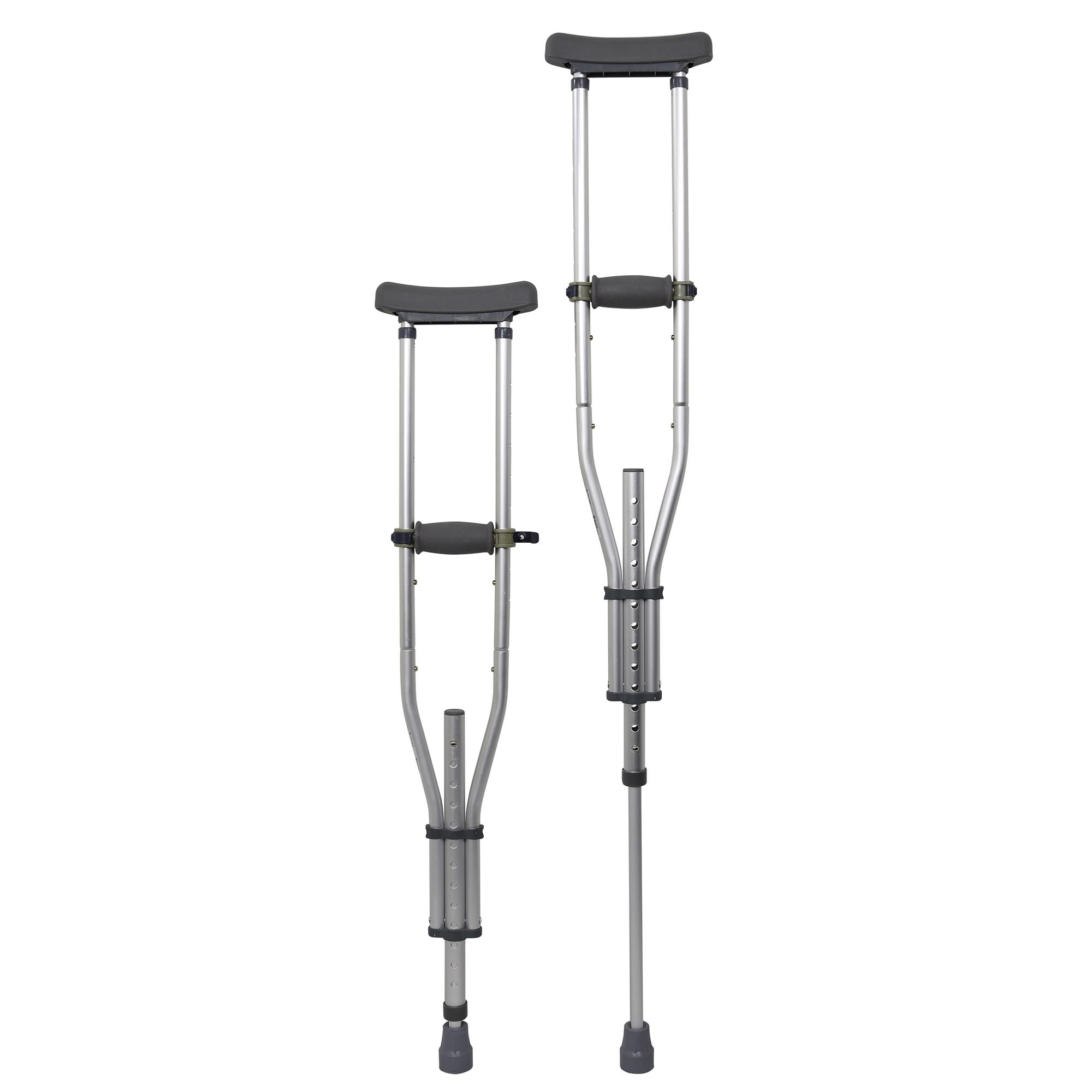 McKesson Universal Quick-Adjust Aluminum Underarm Crutches
