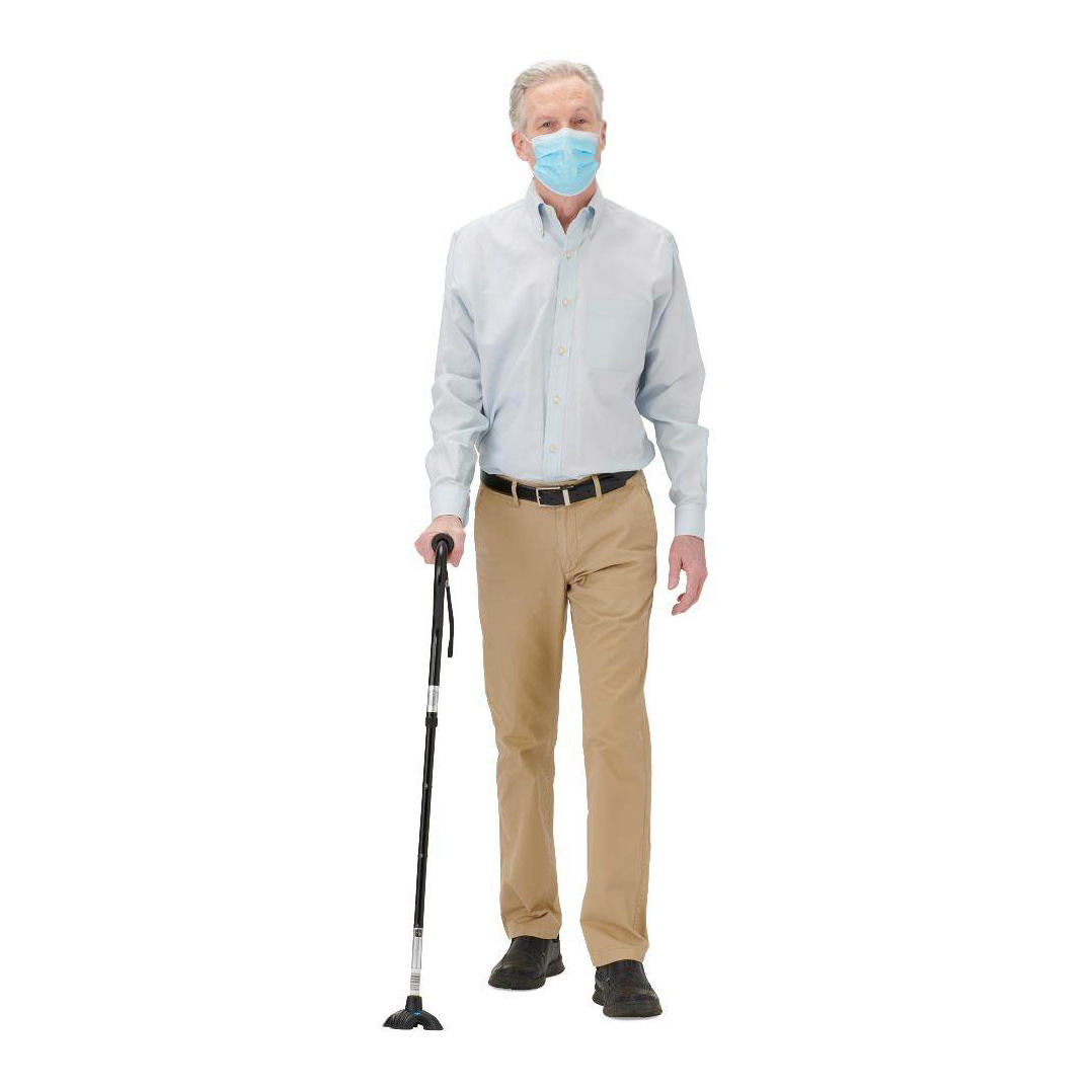 Medline 4-Point Offset Folding Hybrid Cane thumbnail 5
