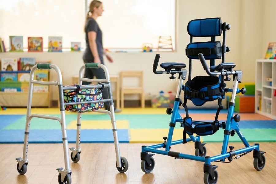 Pediatric Walker vs. Gait Trainer
