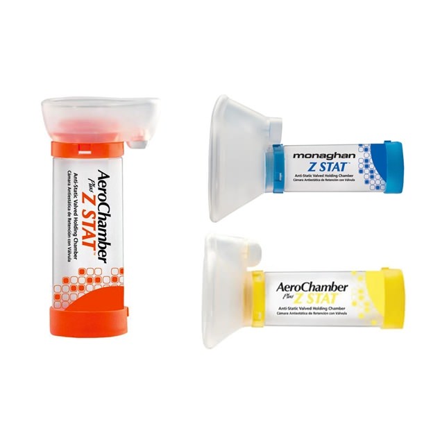 Monaghan Z STAT Anti-Static Valved Holding Chamber with ComfortSeal Mask