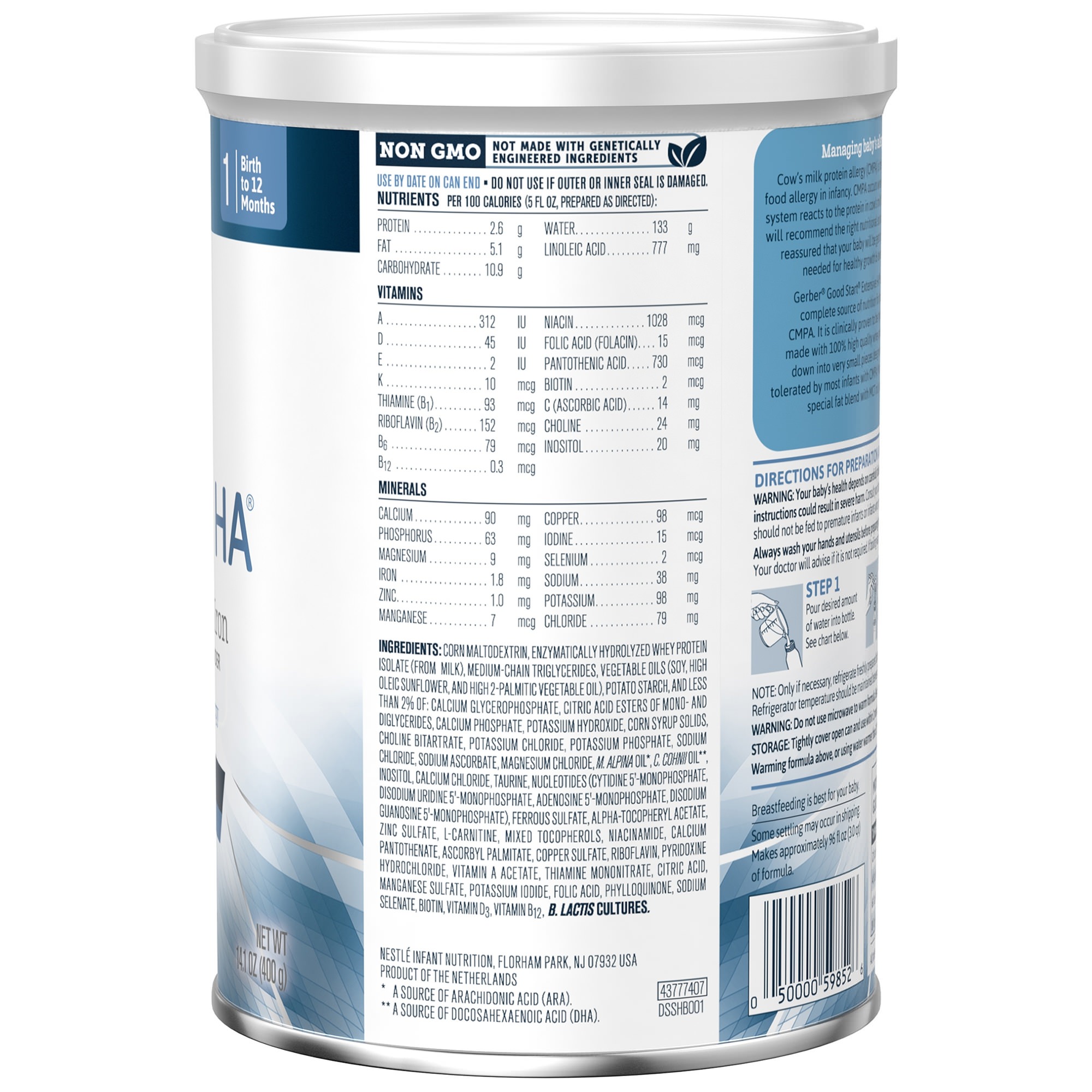 Extensive HA Hypoallergenic Infant Formula with Iron thumbnail 4