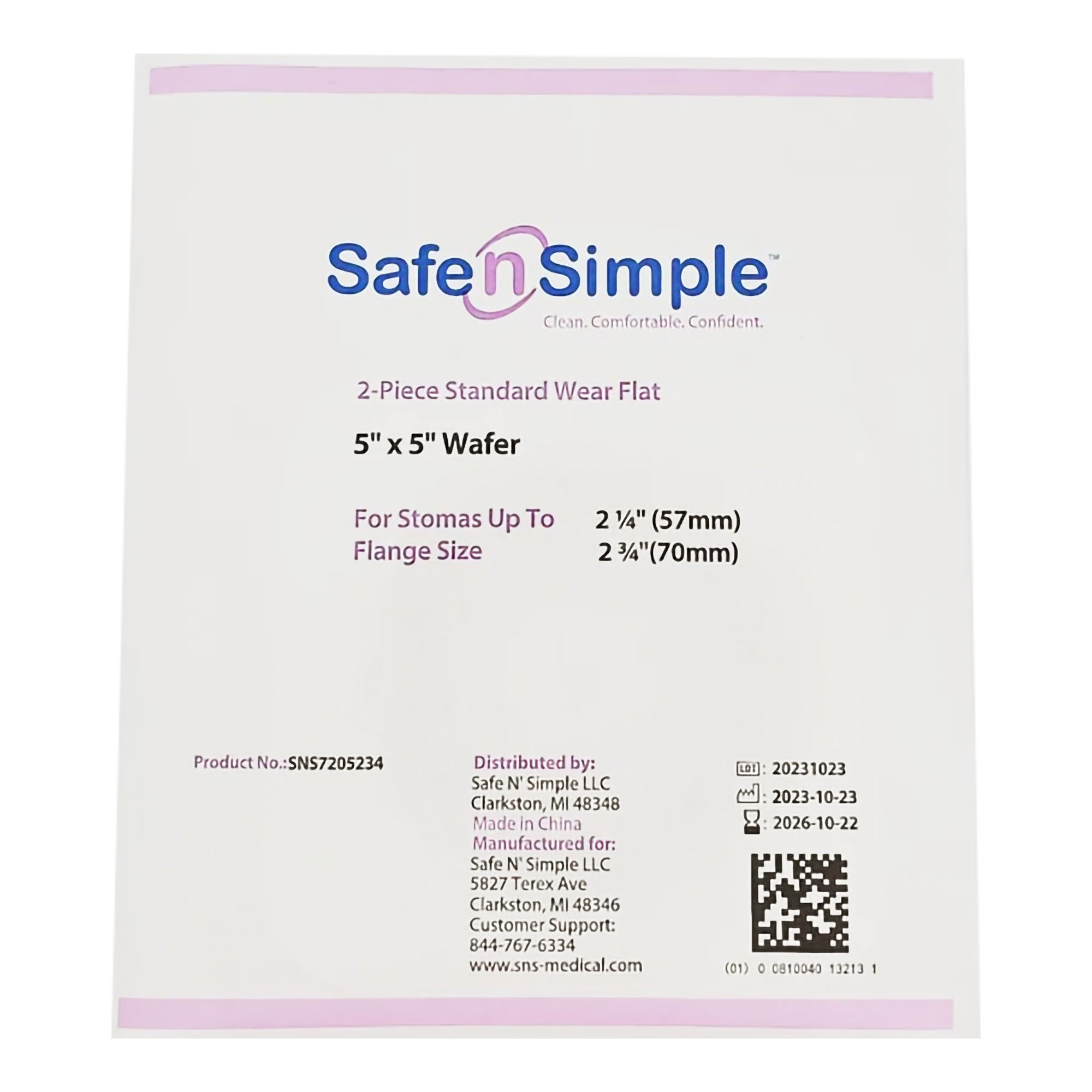 Safe n Simple 2-Piece Flat Wafer, 5 X 5 Inch thumbnail 4
